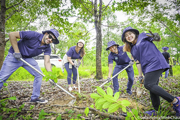 Collaborating with Gaia in the afforestation project, tackling climate change